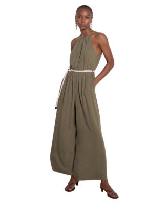 Women's Halter Neck Rope Belt Jumpsuit