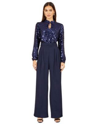 Women's Long Sleeve Sequin Jumpsuit