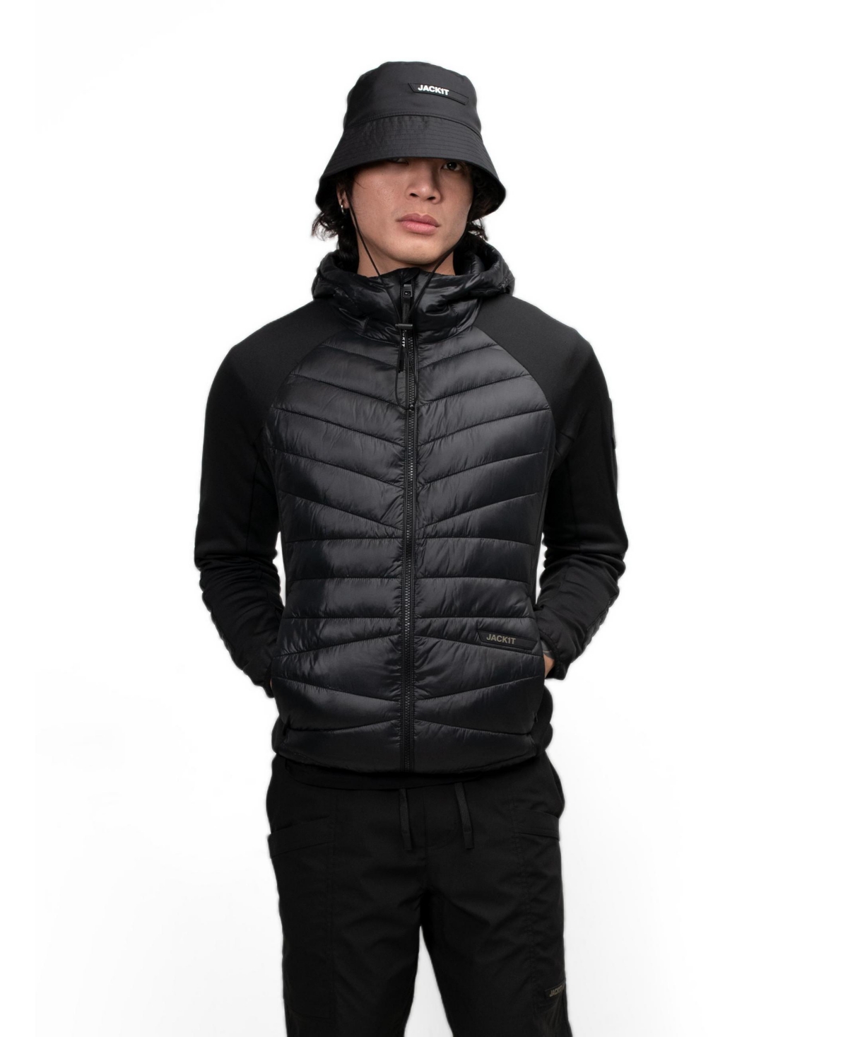 JACK1T Men's Titan Hooded Hybrid Jacket