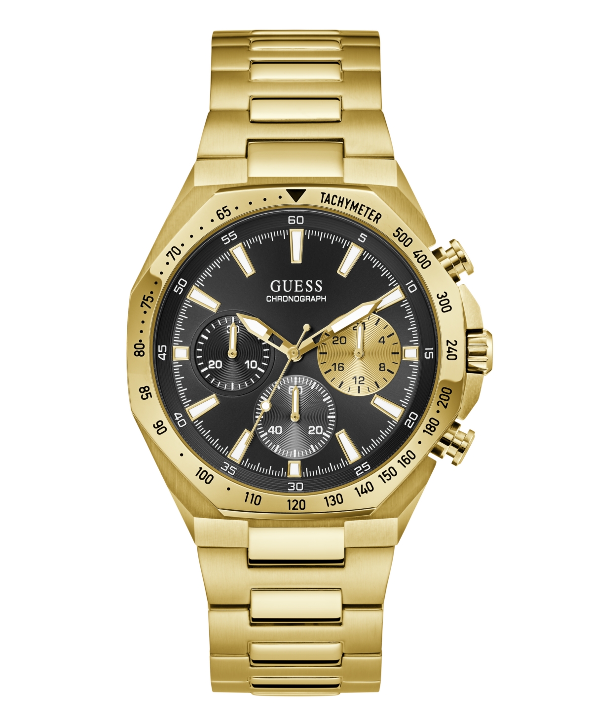 Guess Men's Quartz Gold-Tone Stainless Steel Watch 42mm