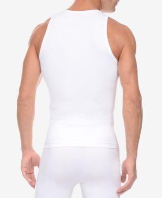 TopTie 3 Pack Men's Seamless Compression T-Shirts - V-Neck Slimming Undershirt, White 2 thumbnail image