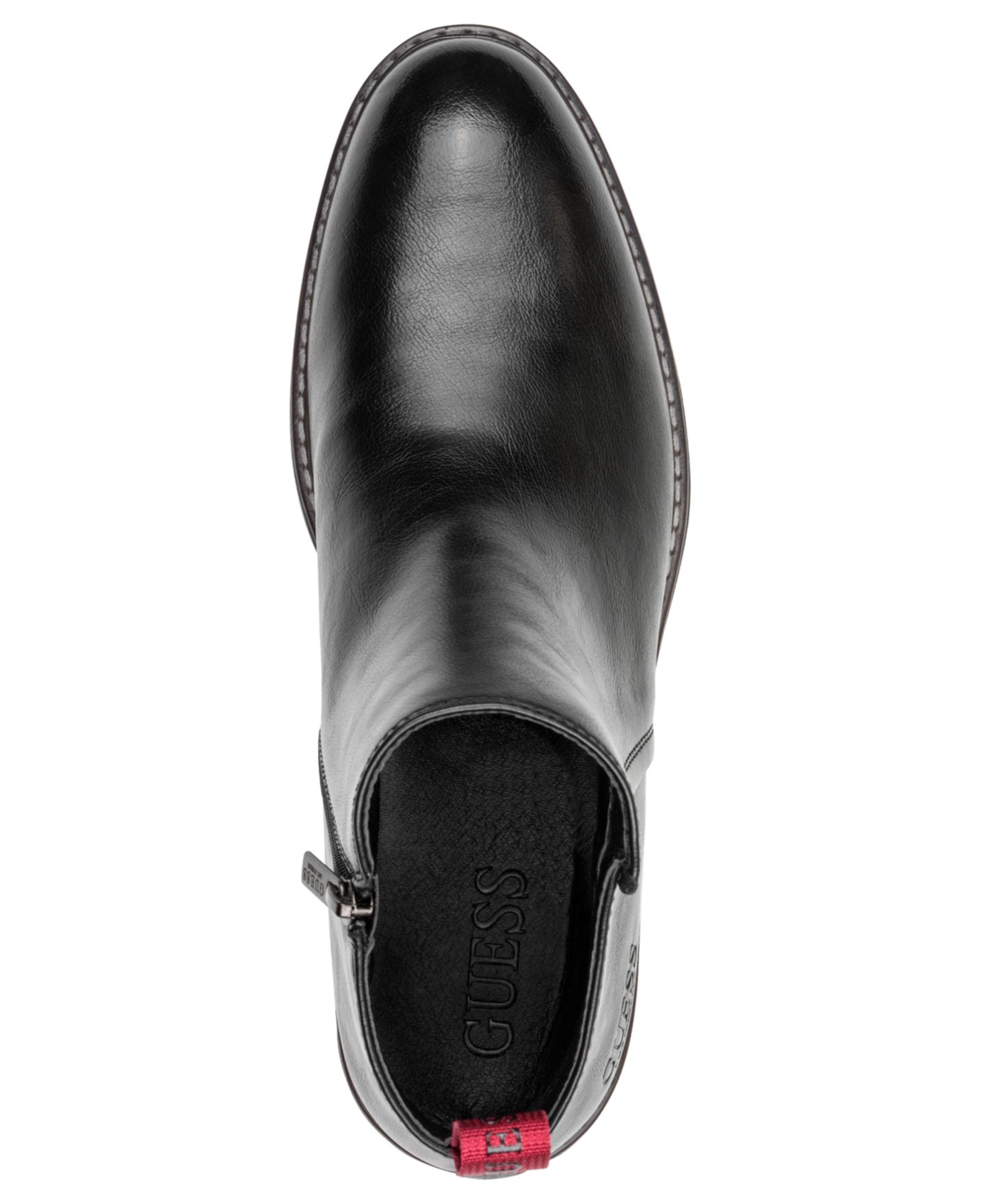 Мужские ботинки GUESS Daming Faux Leather Ankle Round-Toe, цвет: Чёрный — фото 4