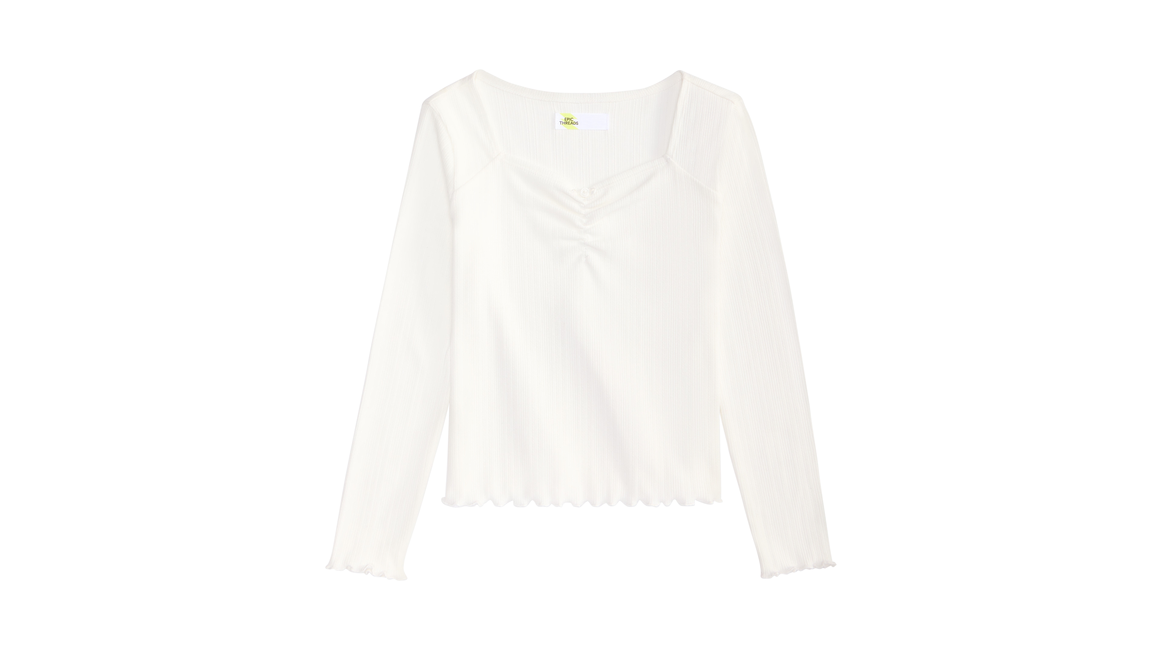 Epic Threads Girls' 4-16 Long-Sleeve Sweetheart Neck Shirt, Macy's Exclusive