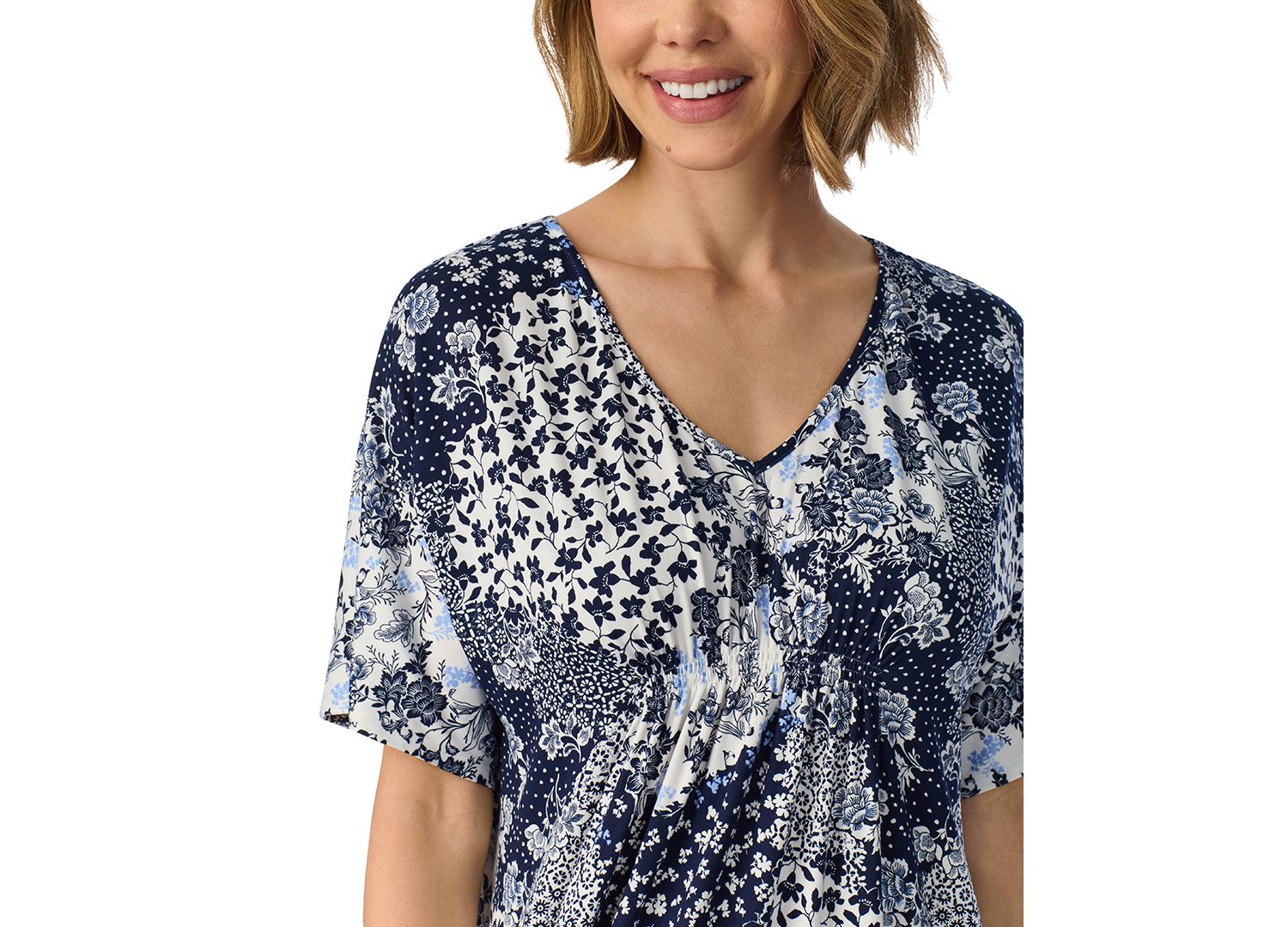 Women's V-Neck Pockets Long Tunic