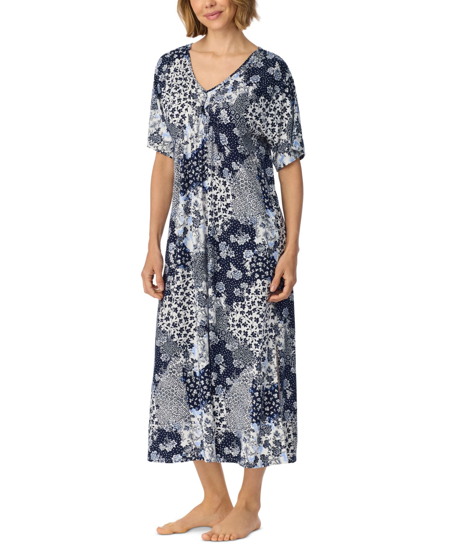 Women's V-Neck Pockets Long Tunic