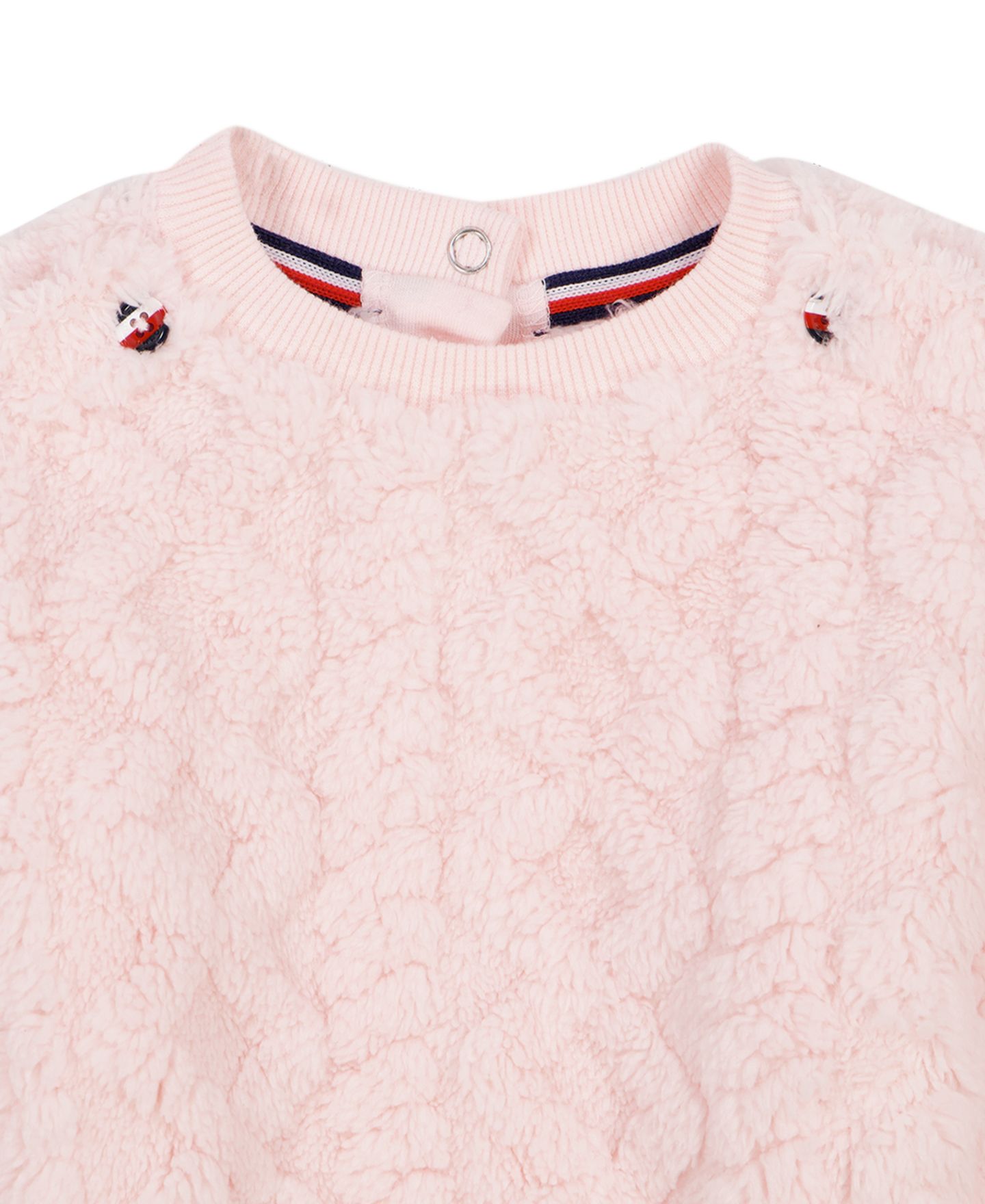 Детский комплект Tommy Hilfiger для девочки: топ из шерпы с длинным рукавом и брюки, цвет: Светлый розовый — фото 3
