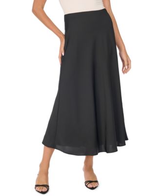 Women's Satin Midi A-Line Skirt