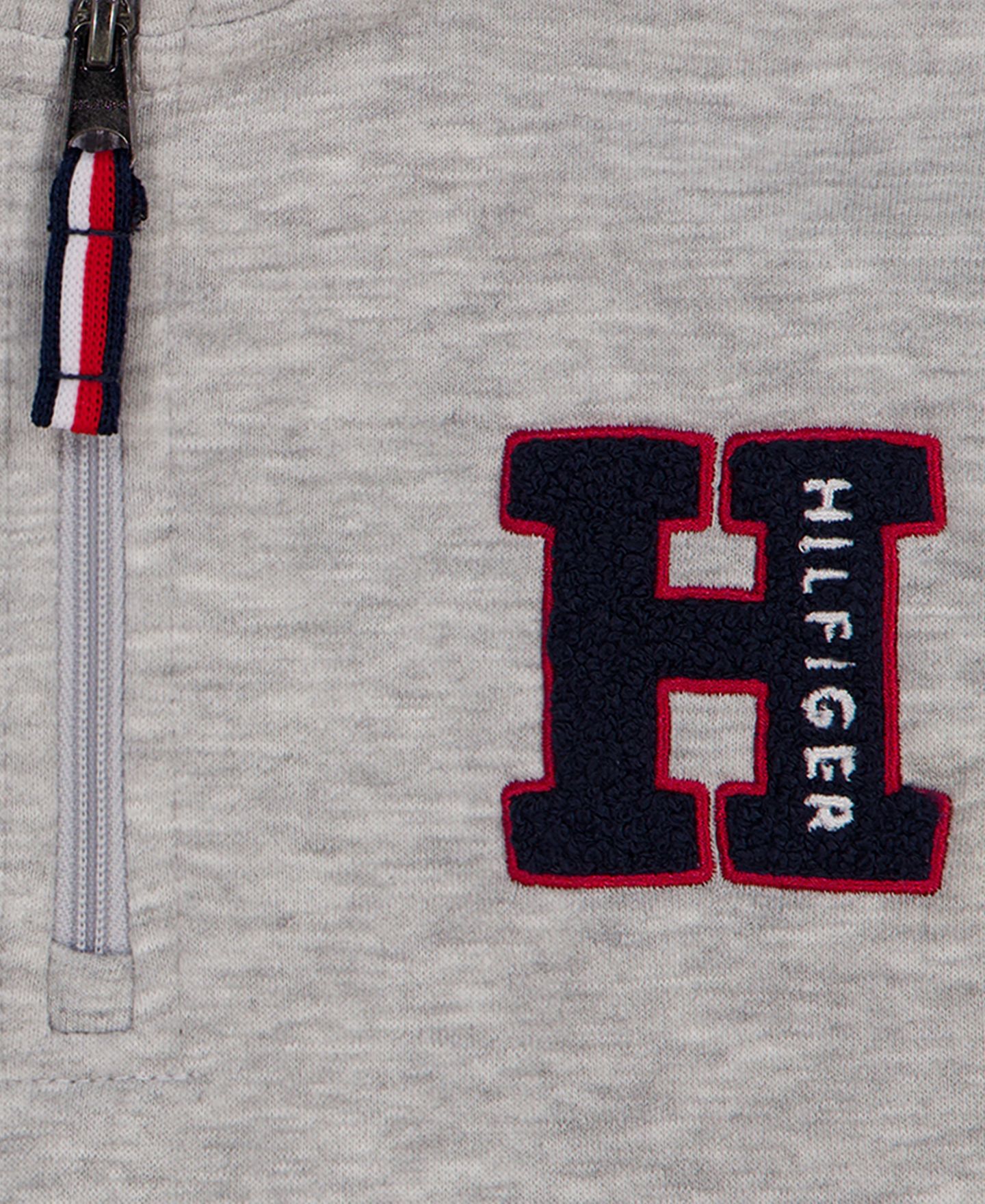 Комплект Tommy Hilfiger Quarter Zip Fleece Top and Pants, 2-Piece Set для мальчиков-малышей, цвет: Серый меланжевый / Тёмно-синий — фото 7