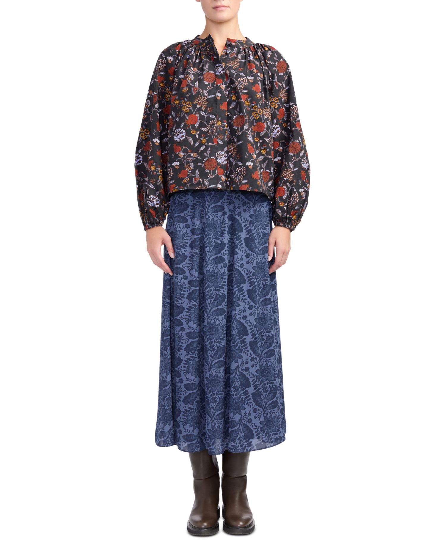 Women's Viona Floral-Print Balloon-Sleeve Blouse