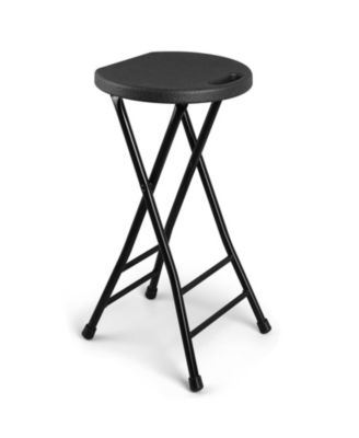 Folding Stool Bar Handle Seat Kitchen Guitar RV Camping Party