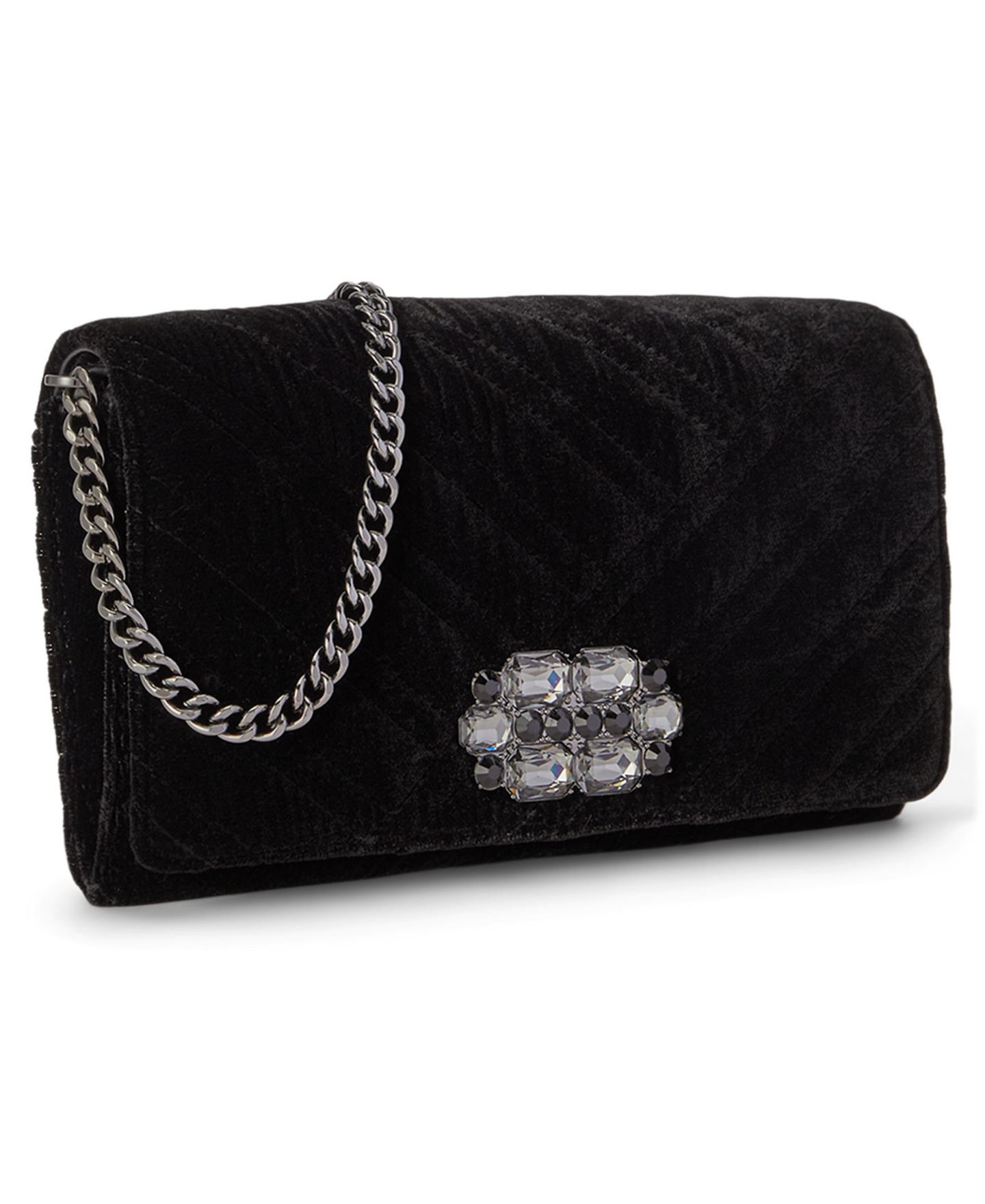Женская сумка Lauren Ralph Lauren Quilted Velvet Adair II Small Crossbody Handbag, цвет: Чёрный — фото 4