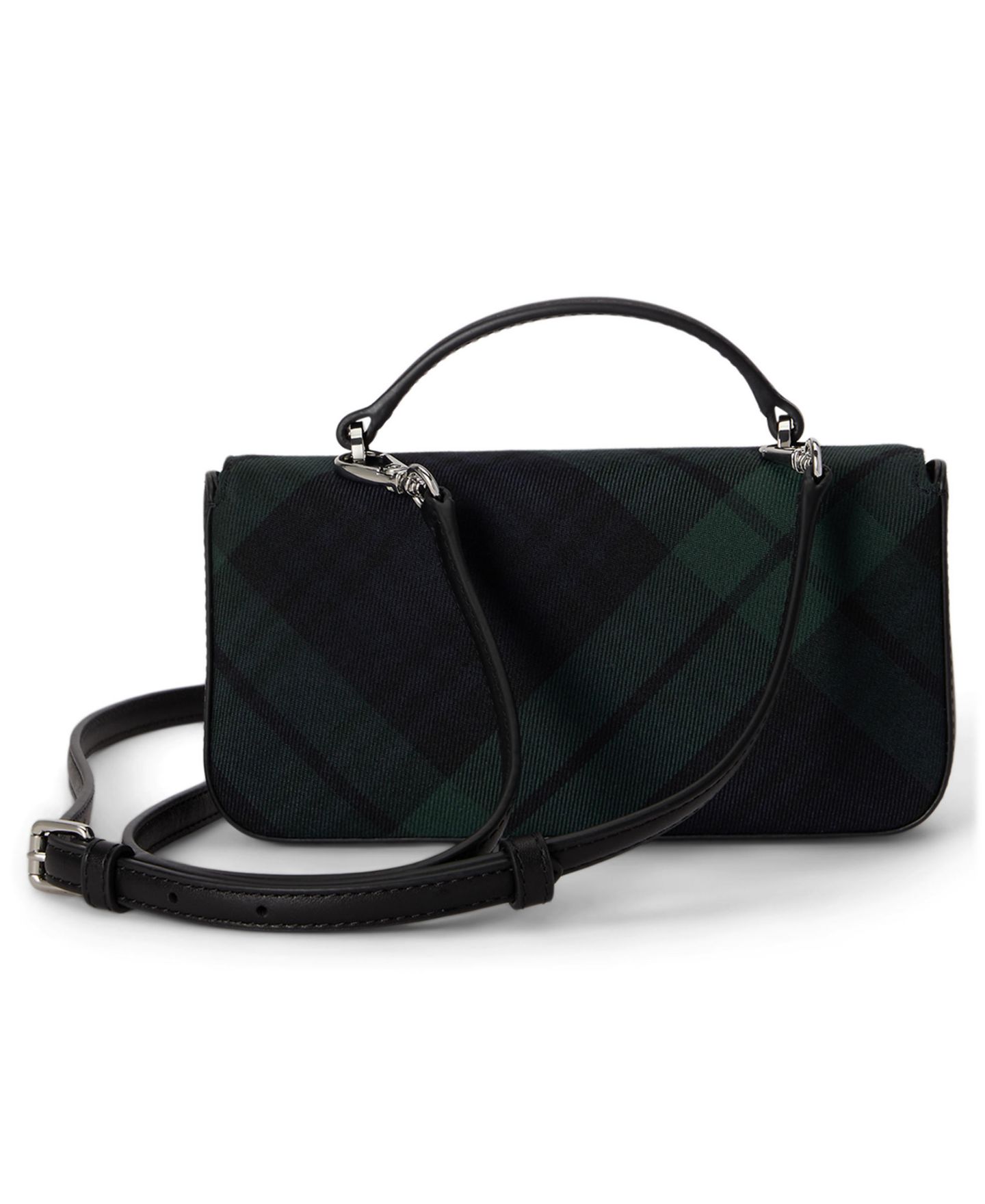 Женская сумка Lauren Ralph Lauren Plaid Marcy Small Crossbody, цвет: Чёрный — фото 4