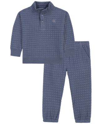 Baby Boys' Long-Sleeve Mock-Neck Top and Joggers, 2-Piece Set