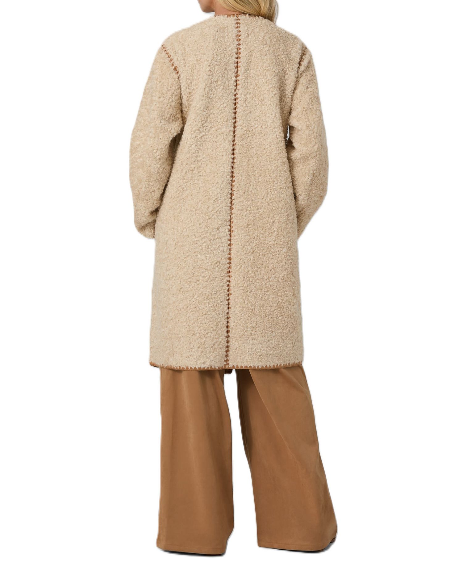 Women's Mia Faux Sherpa Mid-Length Coat