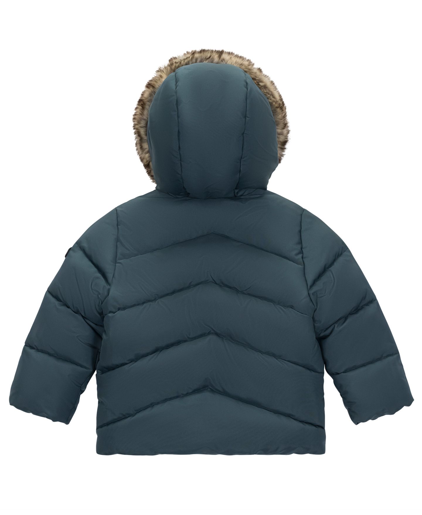 Куртка S Rothschild & CO Hooded Faux Fur Trim Sherpa-Lined Parka для мальчиков-малышей, цвет: Бирюзовый — фото 2