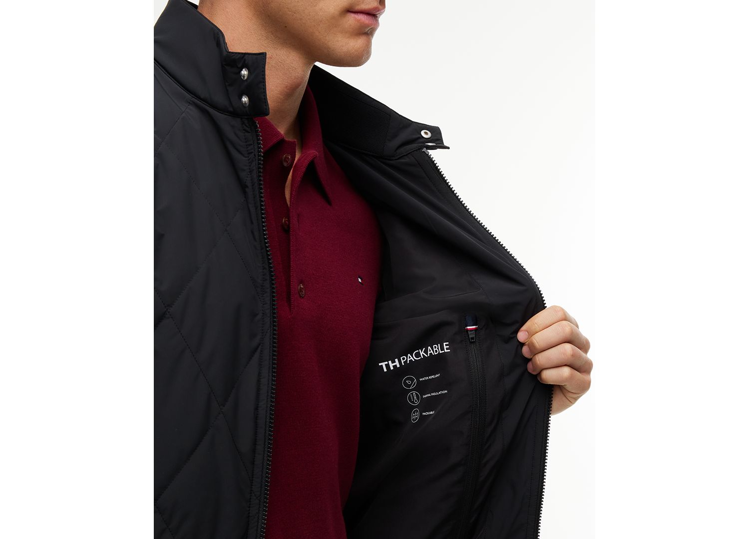 Men's Packable Quilted Harrington Jacket