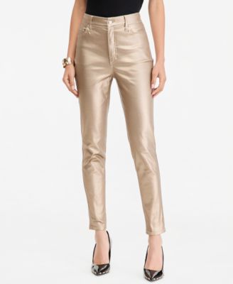 Women's High-Rise Metallic-Coated Skinny Jeans