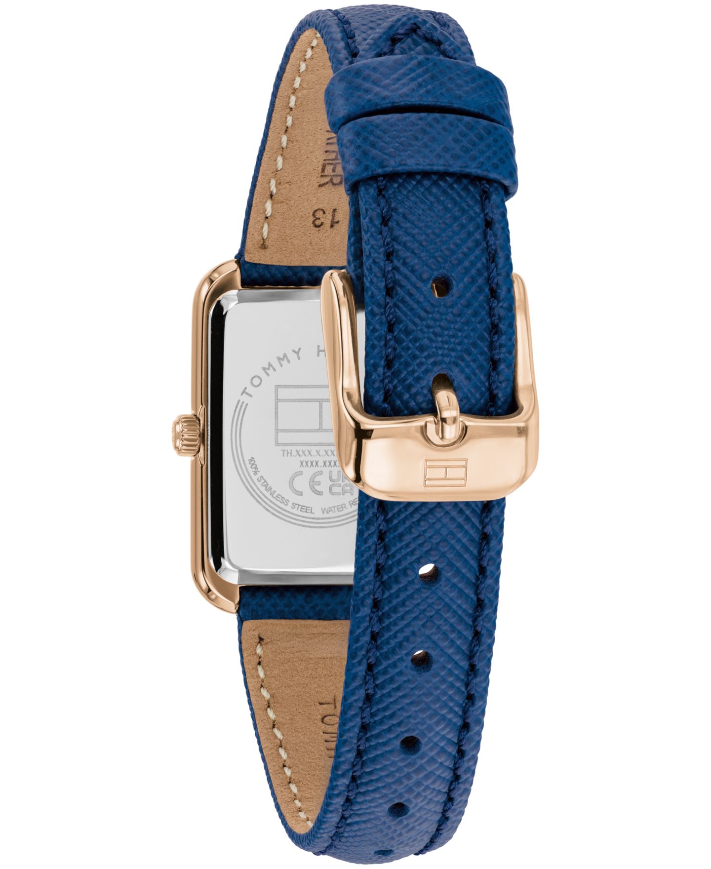 Женские часы Tommy Hilfiger Quartz Daisy Navy Leather Strap Watch 20.5mm — фото 2