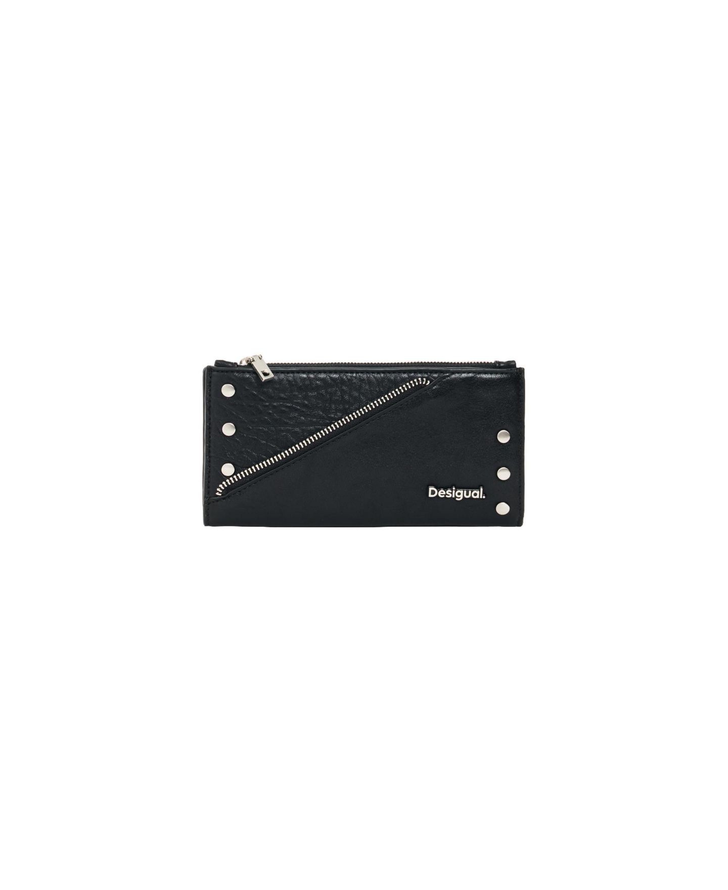 Женский кошелёк Desigual Large zippered wallet, цвет: Чёрный — фото 1
