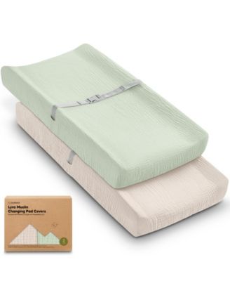 Lyra Muslin Changing Pad Cover for Baby Girls, Boys, Soft Organic Muslin Cotton Diaper Changing Table Cover Sheets, 32x16