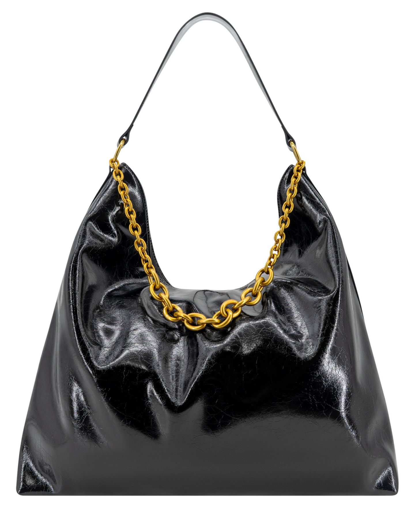 Женская сумка LIKE DREAMS Marlo Distressed Hobo Large Tote Handbag, цвет: Чёрный — фото 1