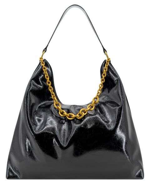 Женская сумка LIKE DREAMS Marlo Distressed Hobo Large Tote Handbag, цвет: Чёрный