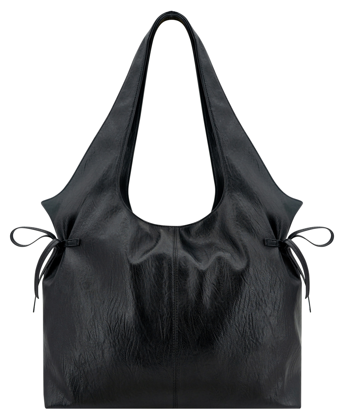 Like Dreams Willow Slouch Bow Large Tote Handbag In Black