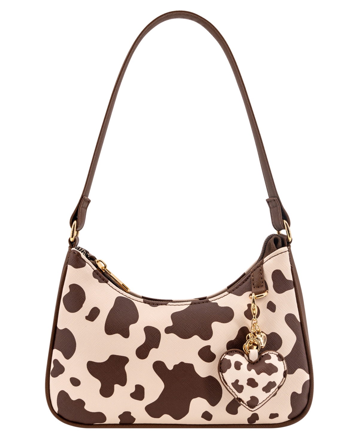 Like Dreams Sutton Cow Print Small Shoulder Handbag In Brown