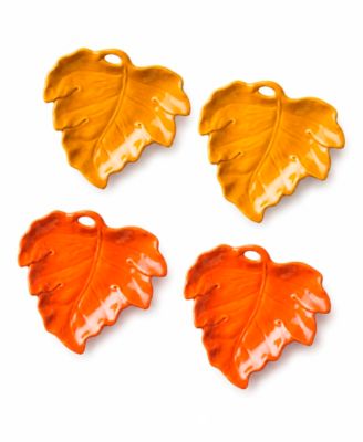 Autumn Meadows Leaf Plates, Set of 4