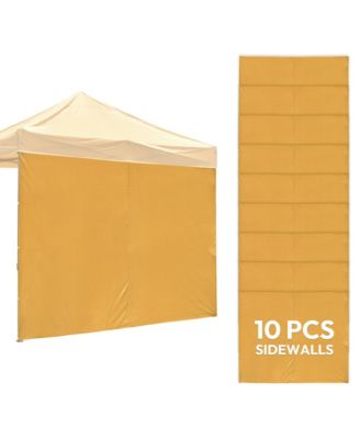 10Piece 10x6.6 Feet Canopy Sidewalls Bundle 1080D and UV30+ Protection Enclosure Kit for Commercial Vendor Booths