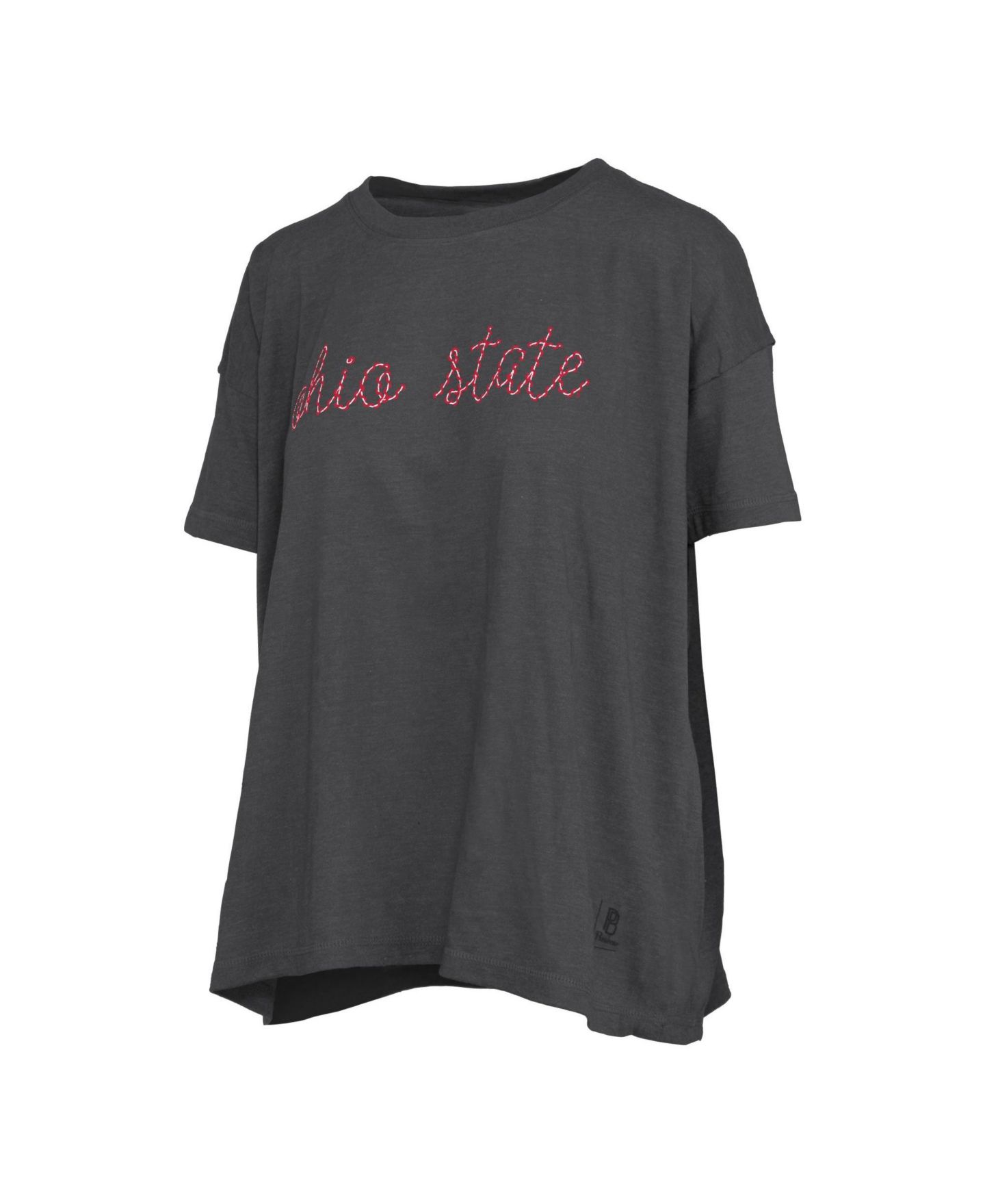 Женская футболка Pressbox Ohio State Buckeyes Swirl Script Oversized — фото 2