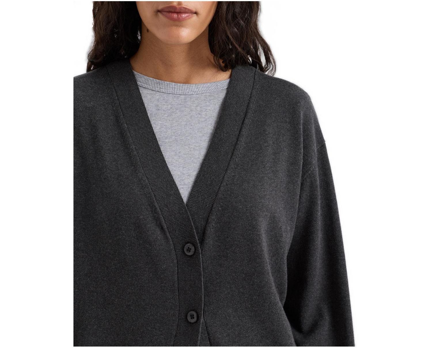 Women's Essential Midweight V-Neck Long-Sleeve Cardigan