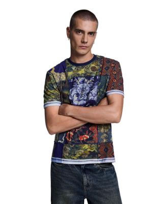 Men's Patchwork Print T-Shirt
