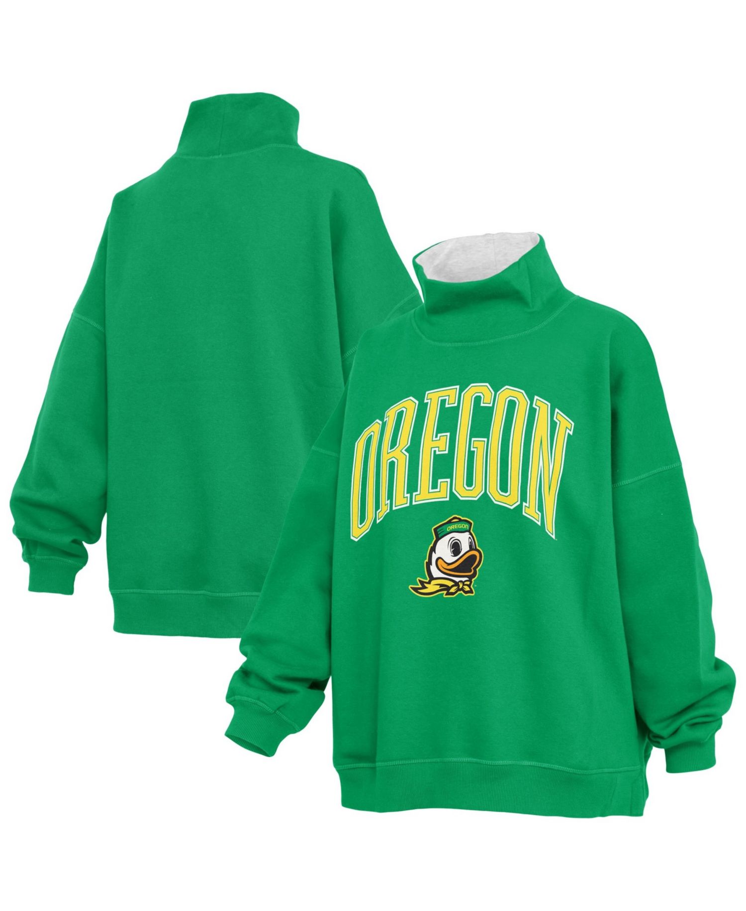 Women's Oregon Ducks Oversized Mock Neck Sweatshirt