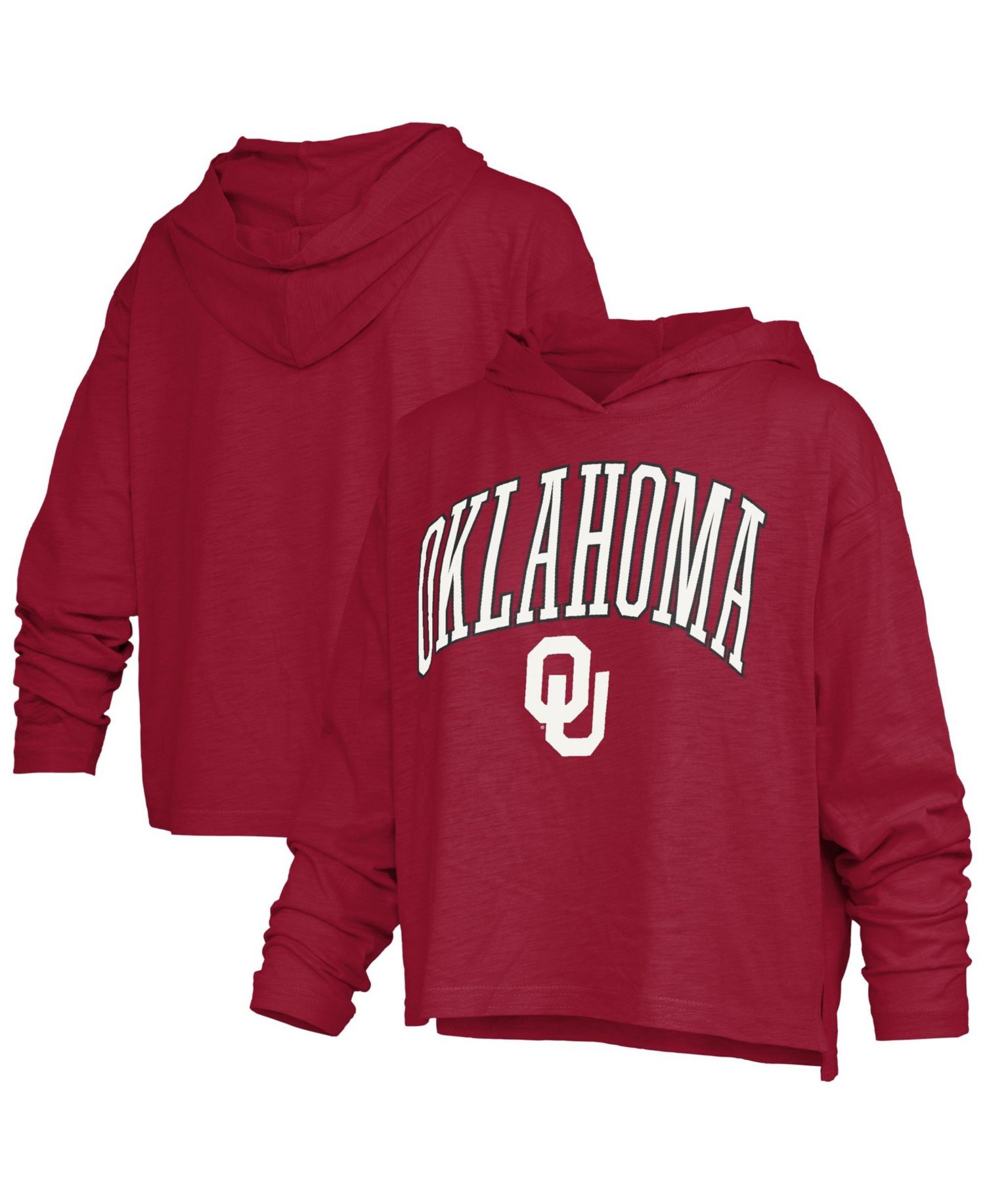 Women's Oklahoma Sooners Nelson Hooded Slub Long-Sleeve T-Shirt