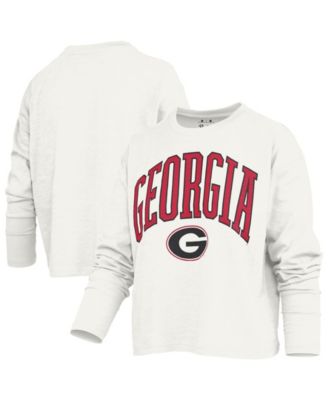Women's Georgia Bulldogs Motley Boxy Waist-Length Long-Sleeve T-Shirt
