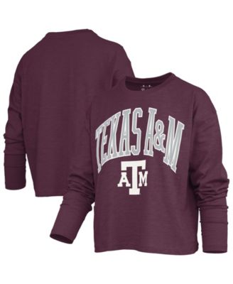Women's Texas A&M Aggies Motley Boxy Long-Sleeve Burnout T-Shirt