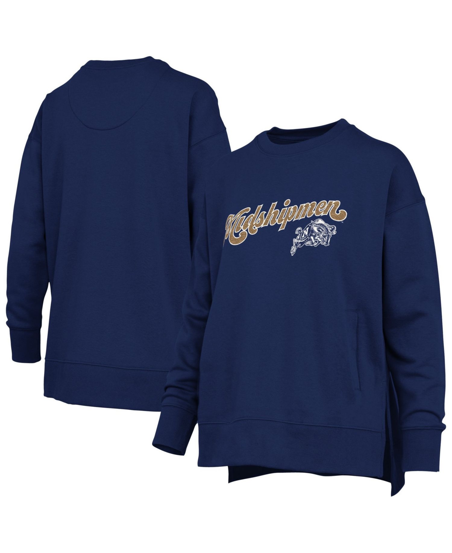 Women's Navy Midshipmen Harper Oversized Crewneck Sweatshirt