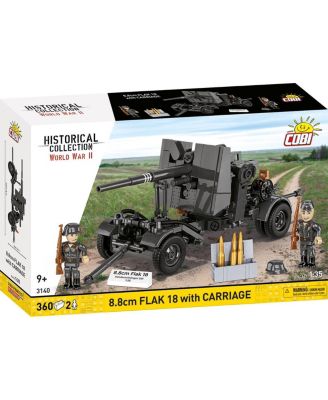 Historical Collection WWII 8.8 cm Flak 18 with Carriage 360-Piece Building Set, Ages 9+