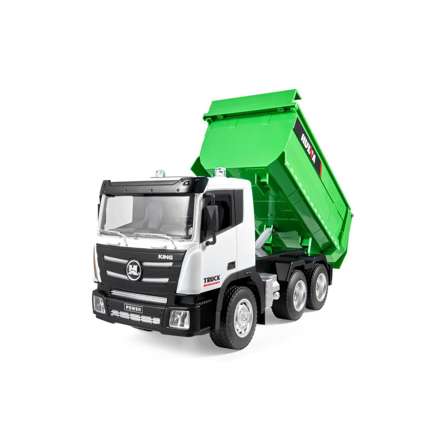 Детская игрушка YOBTOP 1:18 Scale 4WD LED Lights Hydraulic Rod Remote Control Dump Truck — фото 8