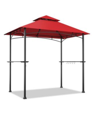 8 x 5 Feet Outdoor Barbecue Grill Gazebo Canopy Tent BBQ Shelter