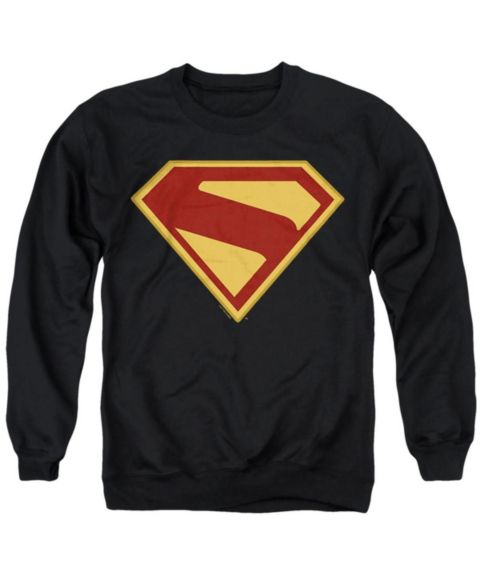 Мужская толстовка Superman 2025 Logo Long-Sleeve Graphic Crewneck, цвет: Чёрный