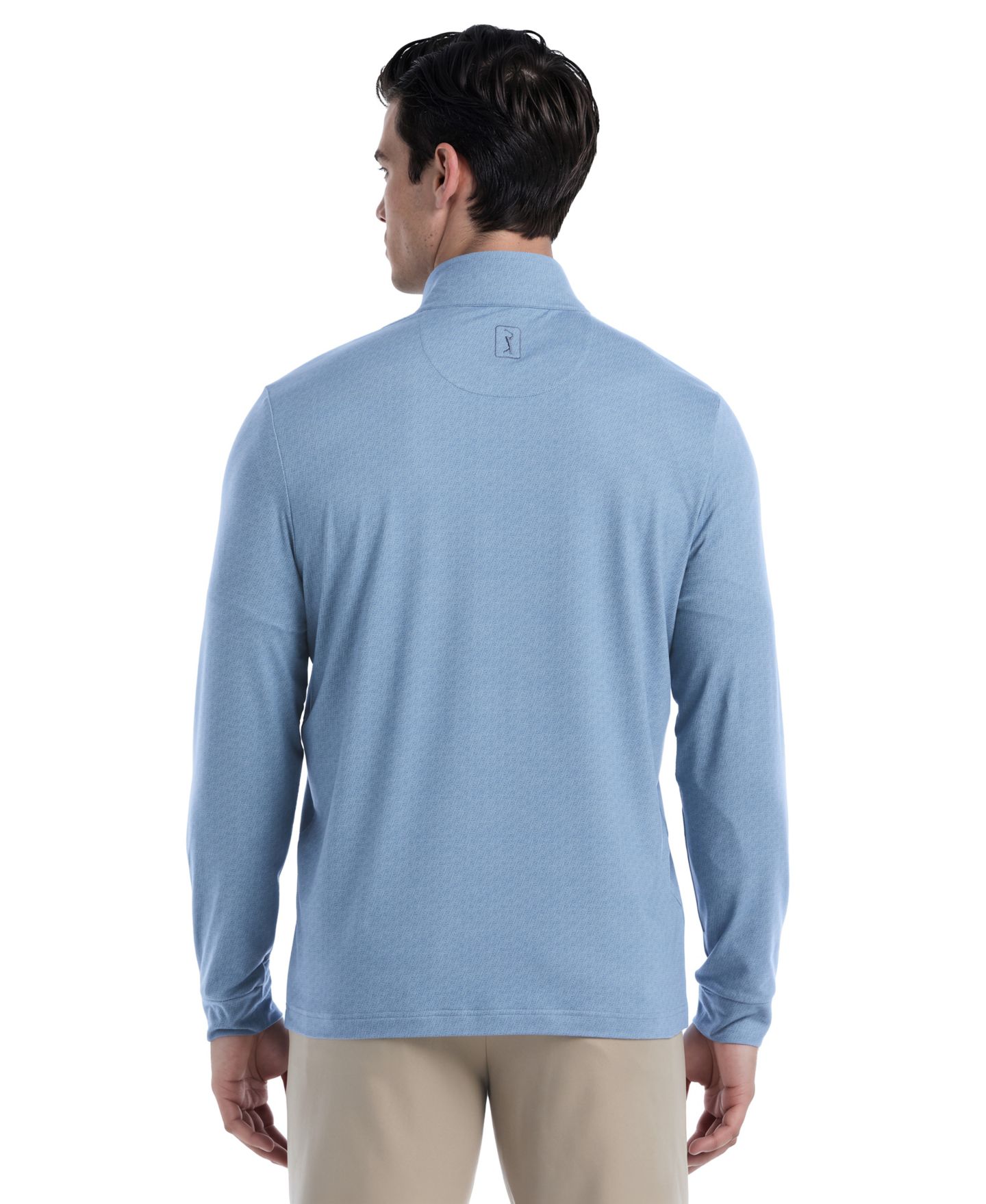 Мужской свитер PGA TOUR Textured Geo Golf Quarter-Zip Pullover, цвет: Синий теневой — фото 5