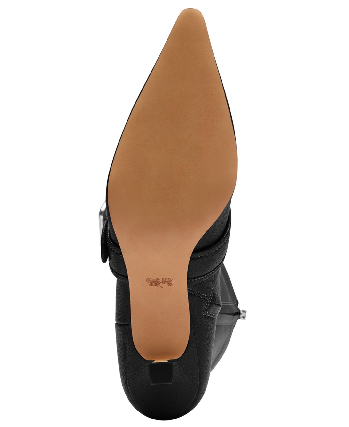 Женские ботинки COACH Margot Pointed Toe, цвет: Чёрный кожаный — фото 5