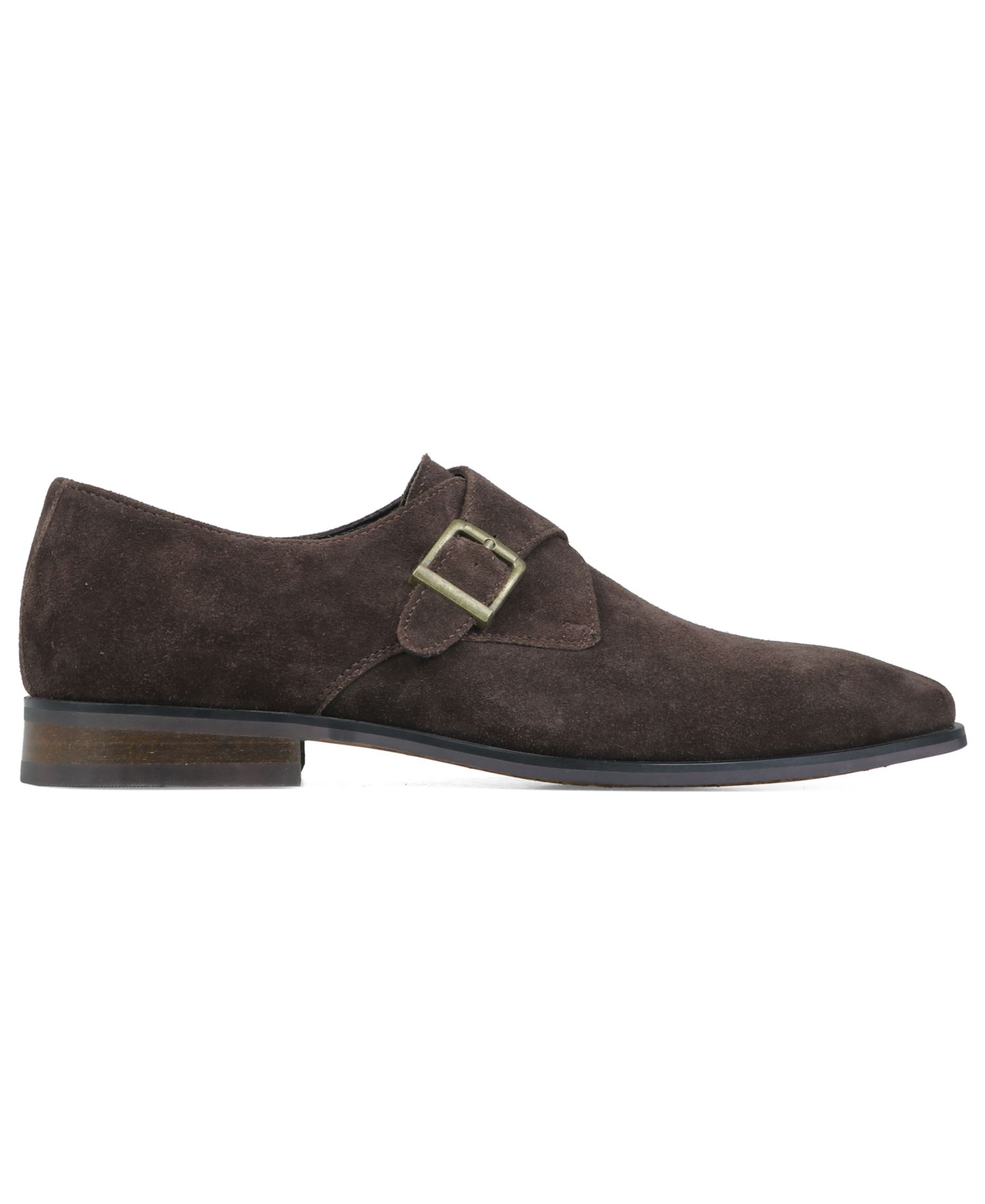 Men's Genuine Suede Monk-Strap Dress Shoes
