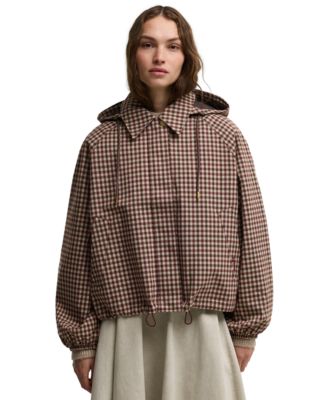 Women's Audrey Gingham Hooded Raincoat