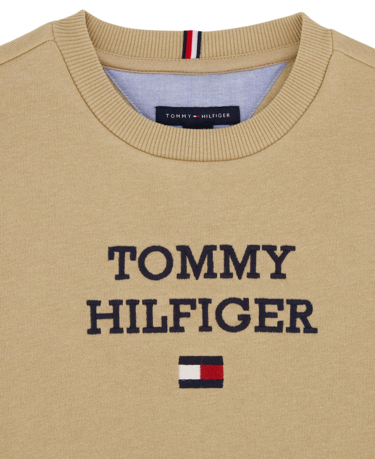 Толстовка Tommy Hilfiger Classic Lockup Fleece Crewneck для мальчиков, цвет: Incense — фото 4