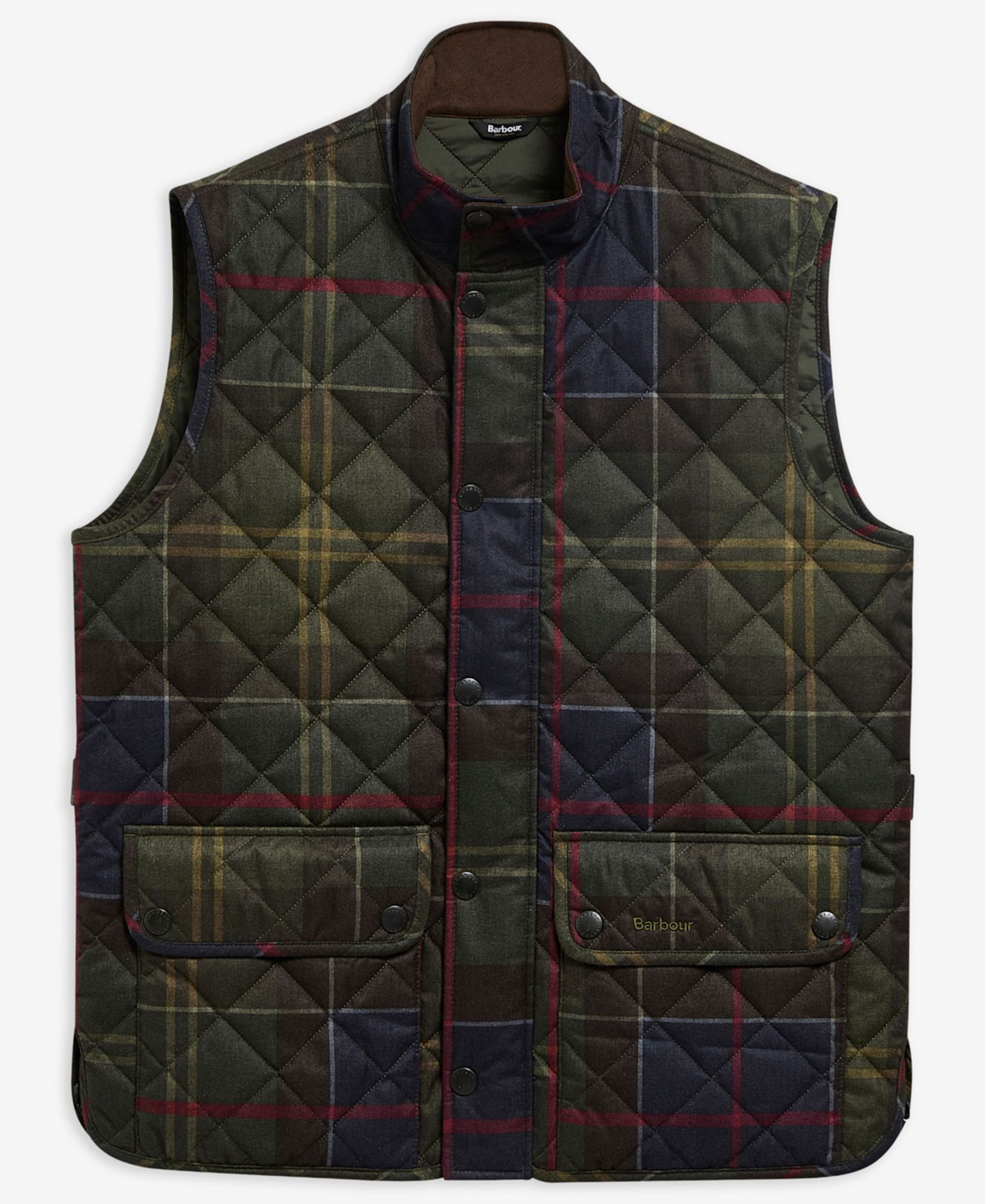 Мужской жилет Barbour Lowerdale Quilted-Tartan Vest, цвет: Classic Tartan — фото 6