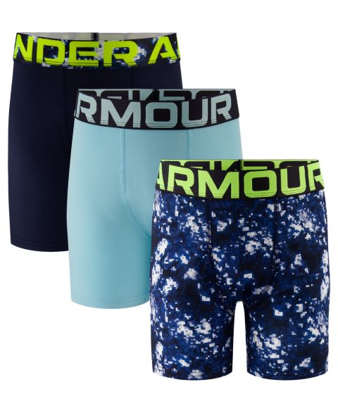 Трусы-боксеры Stretch HeatGear® Four-Way, 3 шт. — Under Armour, цвет: Светлый пастельный синий