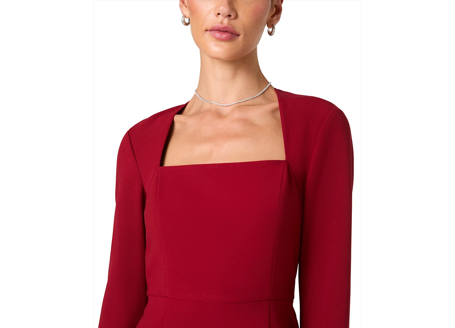 Women's Whisper Long-Sleeve Square-Neck Mini Dress